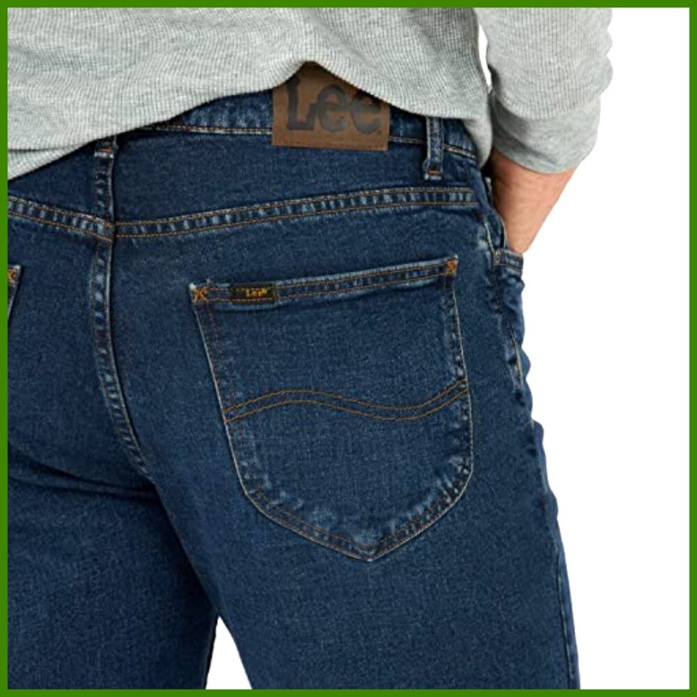 Relaxed Straight Leg Jeans, 99% Cotton 1% Spandex, Mid Rise - Picture 4 of 7